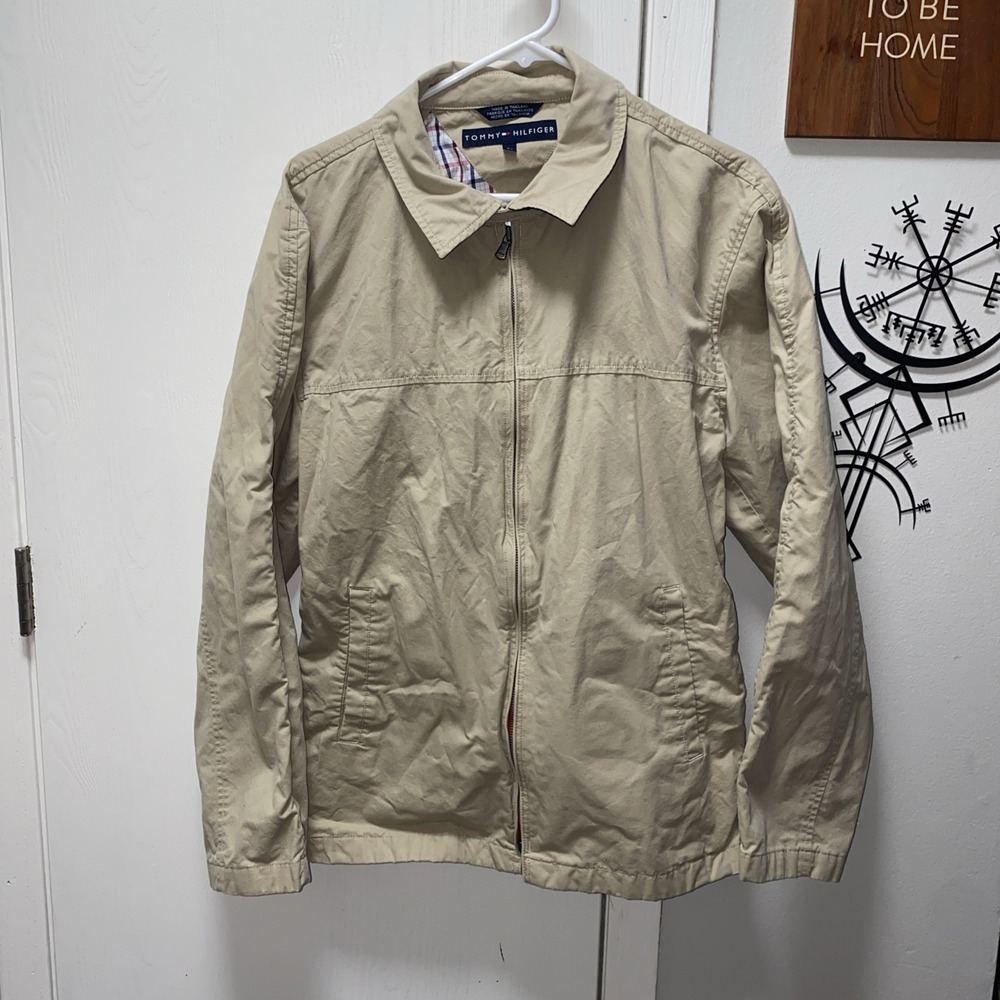 Lightweight Vintage Y2K‎ Grandpa Khaki Jacket Large Zip Up